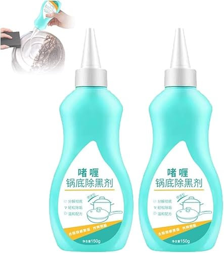 QDRAGVOI Miracle Gel Detergente per pentole e padelle, Gel per la Pulizia del Fondo delle pentole, Gel per la Pulizia del Fondo delle pentole Nero per Grasso e Sporco ostinati sul Fondo delle pentole