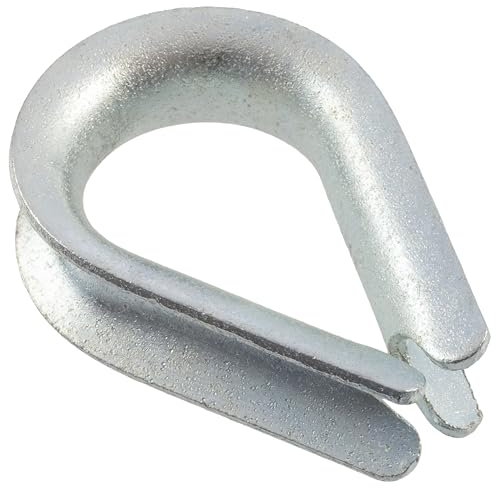 AERZETIX - C78365 - Guardacabo para cable alambre Ø16mm - DIN 6899 - en acero galvanizado - manguito de sujeción sujetacables protección fijación sujetar náutica marina edificio