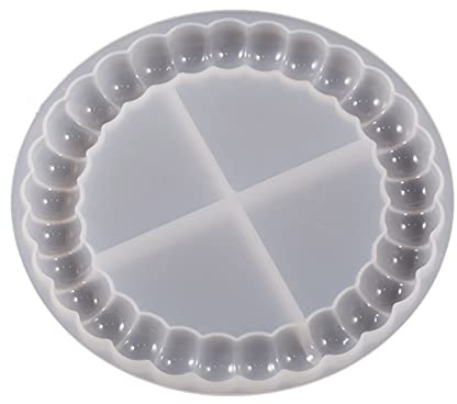 ZORESCOLEO Stampi in resina Stampi in silicone a bolle per resina,Stampo rotondo per colata epossidica per realizzare sottobicchieri in resina,Coppe Mat