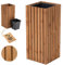 HOMERZO Hochbeet Pflanzkasten Blumenkasten Blumenkübel Pflanztrog Braune Imprägnierung Plastikeinsatz (36x36 h80 braun vertikal)