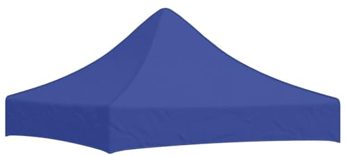 Mokuyary Bâche de rechange pour pavillon de jardin Couverture de rechange pour toit de pavillon ancien Toit de tonnelle pour célébrations Bleu 2 x 2 m 270 g/m²