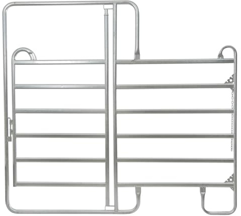 Kerbl Panel - Zaunelement 2,4 m mit Tor (incl. Kettenverschl.)