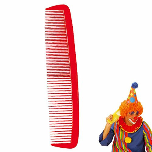 Amakando Riesenkamm XXL Haarkamm rot Clownkostüm Accessoire Afro Zubehör Scherzartikel