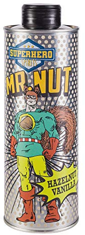 Superhero Spirits Mr. Nut - Haselnuss-Likör mit sanfter Vanille I 500ml I 20% vol. I Nusslikör Macadamia I stylische Metall Dose