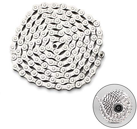 Anruyi 1 Stück Fahrrad Kette 6/7/8-fach 1/2x3/32 Inch 116 Glieder Fahrradkette für Tourenrad, Rennrad, Mountainbike - Shimano, SRAM, KMC Kompatibel