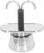 Macchina per caffè espresso, 100 ml doppio tubo in acciaio inox ispessito caffettiera moka pentola con percolatore, piano cottura, mini caffettiera portatile fai da te 2 tazze per uso domestico o