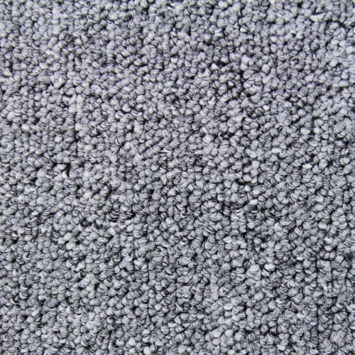 Monstershop - Moquette Pavimento al Metro Quadrotte di Tappeto su Misura Componibile, Mattonelle in Tessuto Autoposanti per Interni, SET da 40 Piastrelle 50x50cm Copre 10mq - Grigio Platino
