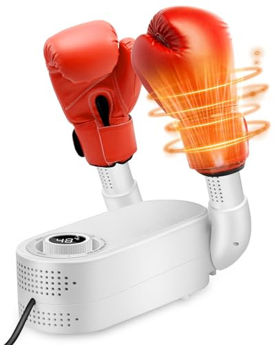 NZQXJXZ Asciuga Guantoni da Boxe, Asciuga Scarpe con Timer Intelligente, Design Pieghevole e Asciugatore Elettrico per Guanti da Boxe ad Asciugatura Rapida, Elimina Efficacemente gli Odori(Spina EU)