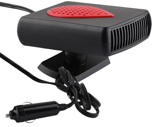 12V bilvärmare,bilvärmare för fordon,Plug-in-värmare Multifunktionella bilvärmare - Billuftvärmare Roterbar vindruteavfrostare för de flesta fordon