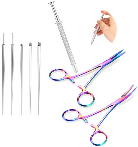 GEMQUEEN Piercing Taper Pliers Ball Grabber Tool for Changing Jewelry