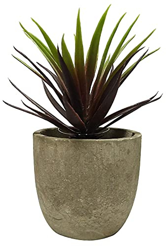 Fictory Artificial Gladiolus Bonsai in Green Paper Pulp Pot, Realistic PP Plastic Succulent Plant for Home Desk, Office, Cafe, Bar and Wedding Decoration