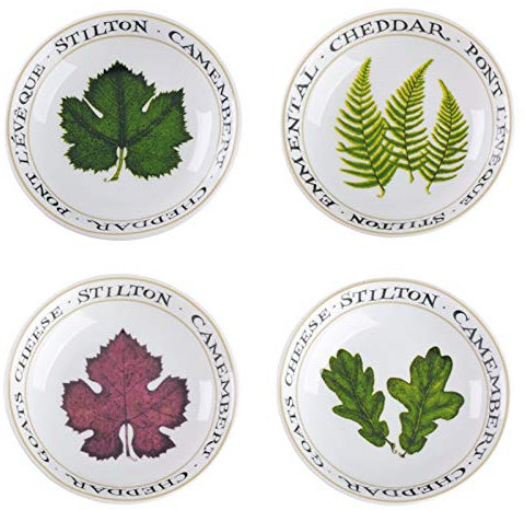 Clare Mackie for BIA Set of 4 The Cheese Board Chutney Dishes, Porcelain, Multi-Coloured, 100x100x20 cm