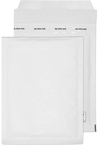 Blake Purely Packaging 215 x 150mm Envelopes Bubble Mailers Padded (C/0) White - Box of 100