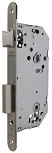 Tesa Assa Abloy 20345RAI Cerradura De Embutir Para Puertas De Madera Con Cilindro Inoxidable Entrada 50 mm, Frente Redondo 2034