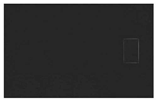 Plato de ducha Stone Essence Slim rectangular negro 80 x 140 cm H 26 mm