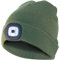 Velamp Unisex Lighthouse Kappe Mit LED-Frontleuchte, 100 Lumen, Wiederaufladbar, Waschbar. Zum Campen, Joggen, Arbeiten, Militär-Grün, 30 EU