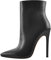 Only maker Damen Stiefeletten Spitze High Heels Reißverschluss Stiletto Knöchel Stiefel Ankle Booties Kunstleder Schwarz 43 EU