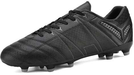 Dream Pairs Fotbollsskor för män, ungdomsträningsskor, professionella klyvskor, utomhus sportskor Röd/svart 10 160859-M, svart, 44 EU