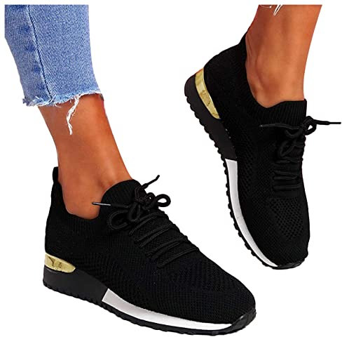 Fulidngzg Halbschuhe Damen Wasserdicht Leicht Bequeme Laufschuhe Turnschuhe Fitnessschuhe Fitness Straßenlaufschuhe Freizeitschuhe Sneaker Sportschuhe Outdoor Weich Gym Running Schuhe Joggingschuhe