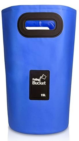 König Design 15 liter campinghink, vikbar hink camping vattenhink, rengöringshink, storlek: 15 liter, färg: mörkblå
