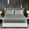 Tospass Satin Spannbettlaken 180x200 cm Boxspringbett Topper Dunkelgrau Luxus Seide Glanzsatin Spannbetttuch Glatt Leintuch Weiche Microfaser Bettlaken für Matratze bis 15-30 cm Hohe