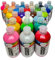 Bastelzone ACRYLFARBEN-SET 24 Farben je 250 ml. Hochpigmentierte und deckende Malfarben für Leinwand, Pouring, Holz, Stein, Papier, Gips, Metall usw. Allzweckfarben. 24 x 250ml