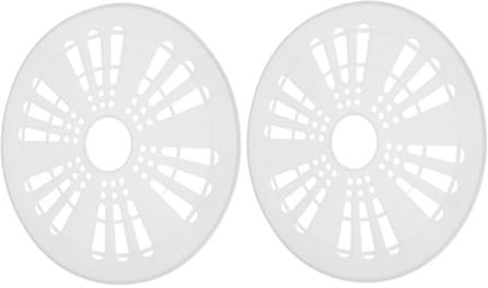 Housoutil 2pièces Bouchon De Machine à Laver Rondelle De Protection Plastique Couvercle Essorage Blanc Pièce De Repassage Pour Vêtements Compatible Avec Lave-linge Automatique
