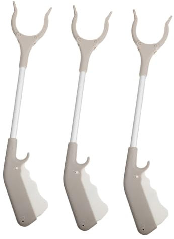 BESPORTBLE 3 Pezzi Raccoglitore Di Rifiuti Morsetto Per Immondizia Durevole Pinza Rifiuti Pinza Riutilizzabile Raccogliere Spazzatura Grabber Pinze Per Immondizia Abs Beige