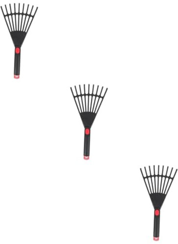 Gadpiparty 4 Rastrillos De Jardín Pequeños para Parterres Rastrillo De Hojas Cortas Red para Grietas Palas para Tierra De Bonsái Rastrillo De Mano Pequeño Rastrillo De