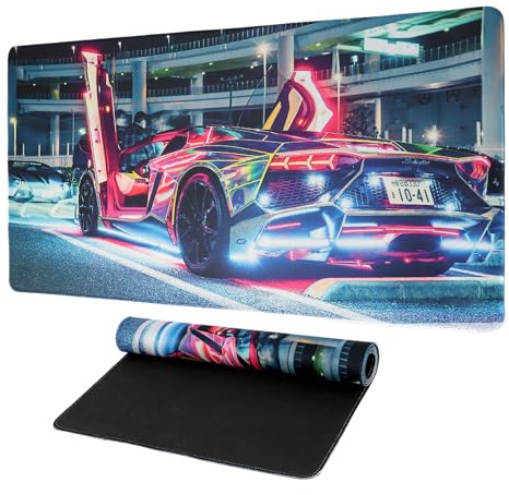 GmeDhc Alfombrilla Ratón Gaming XXL - 900 x 400 mm, Mouse Pad Gaming, de Goma, Alfombrilla de ratón Antideslizante de Goma, para Videojuegos, Macbook, PC, portátil, Escritorio