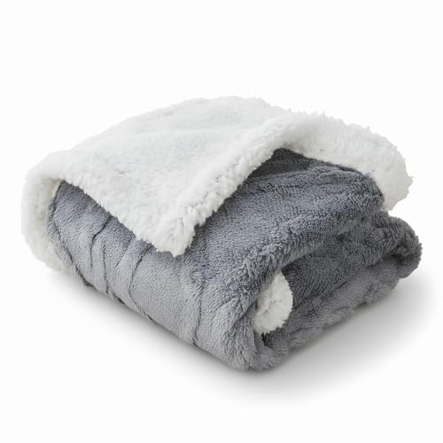 Eclove Coperta Lavabile per Cani,Coperta per Gatti Animali Domestici 100x70cm, Coperta per Animali Domestici per Viaggio, letto, Divano, Grigio Scuro