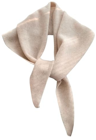 Brown Wool Triangle Scarf Knitted with Rice Grain Pattern in Solid Colors, Light Cloth Soft Many Color Combinations Knit for Women Autumn Winter Warm Shawl - Y2k Pure Blend Neck Warmer Headscarf