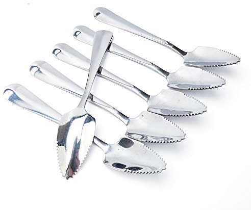 6 cucharas de pomelo, cucharas de toronja de acero inoxidable de 6.1 pulgadas