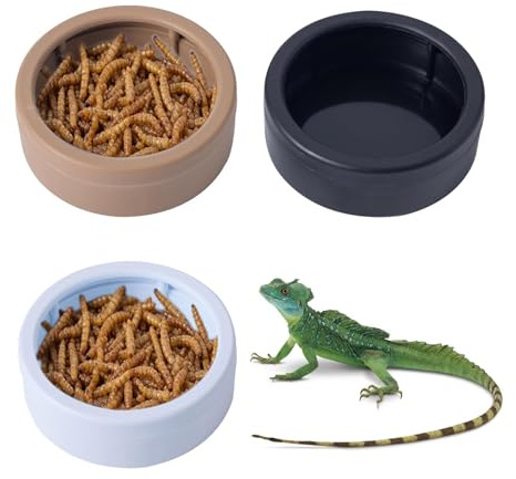 Reptile Water Bowl Distributeur de anti-évasion | Coupelle Nourriture pour Crabe Ermite pour Geckos, Barbus, Lézards, Crabes Ermites, Escargots, Animalerie, Terrariums et