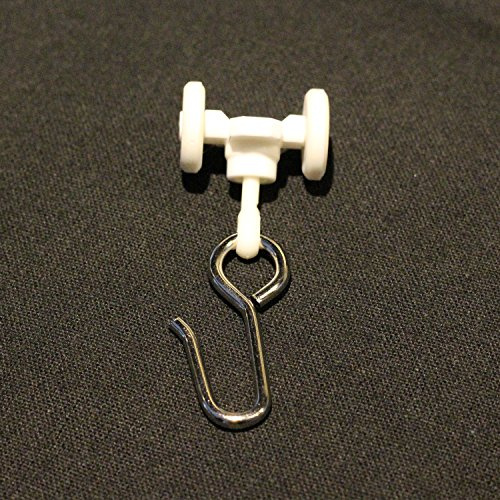 Room/Dividers/Now Curtain Track Roller Hooks - Curtain Rail Ceiling Gliders Set - Plastic Body and Wheels with Steel Hook - Glider Hooks for Curtains (Pack of 10)