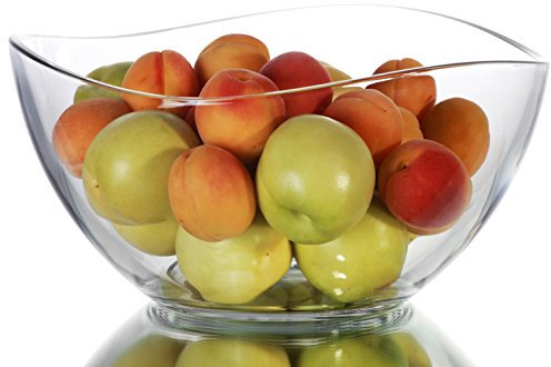 PLATINUX Obstschale aus Glas 1,7L Glasschale Dessertschüssel Salatschüssel groß Servierschüssel Küchenschüssel Schüssel