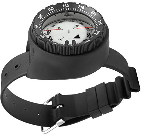 Dilwe Tauchkompass Handgelenk, leichte wasserdichte Navigator Compass Unterwassernavigation Tauchausr¨¹Stung zum Schnorcheln, Camping, SchwimmenDiving