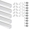5x1m, Aufbau Eck Aluminiumprofil 14x16 weiß, für LED Lichtband