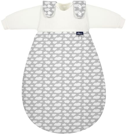 Alvi Schlafsack Baby Mäxchen 2 teilig I Ganzjahres Baby-Schlafsack mit Ärmel I 1 Außensack & 1 Innensäcke I Leichter Baumwolle Kinderschlafsack I Ganzjahresschlafsack waschbar