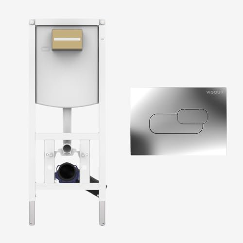 CONEL WC - Vorwandelement mit VIGOUR Betätigungsplatte V1AI2CH verchromt