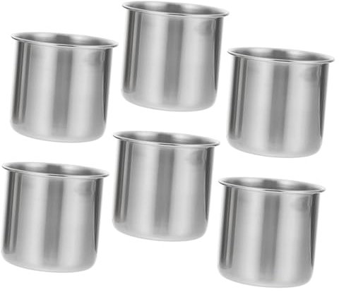 Cabilock 6piezas Vaso De Medicina De Acero Inoxidable Unidades Taza Medidora De Laboratorio Para Medicamentos Vaso Para Uso Diario