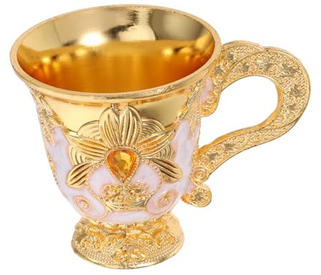 ABOOFAN Copa De Metal Vintage con Decoración De Mini Copa Dorada para Ofrecer Agua y Banquetes Resistente y para Licores