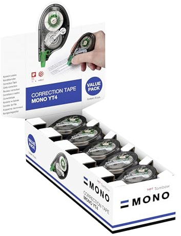 Tombow CT-YT4-20 Présentoir de 20 Correcteurs latéraux Mono CTYT4 4,2 mm x 10 M, vrac