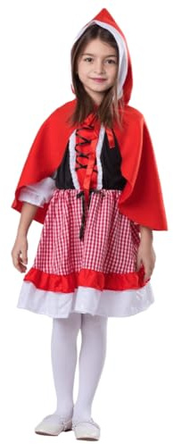 Dress Up America Costume da cappuccio rosso da equitazione per bambini Lil'