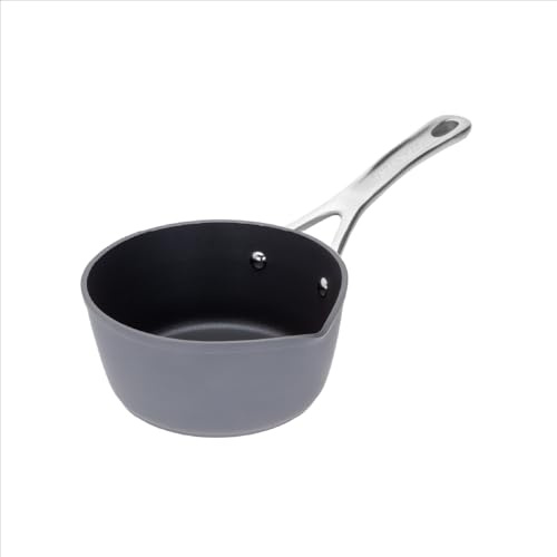 Laura Ashley Cazo Leche de 16 cm con Pico Vertedor – 1,2 Litros Cazo Pequeño Leche de Aluminio Forjado sin PFOA/PFAS, Compatible con Todo Tipo de Placas, Apta para Horno y Lavavajillas