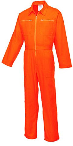 Portwest Baumwoll Overall, Größe: L, Farbe: Orange, C811ORRL