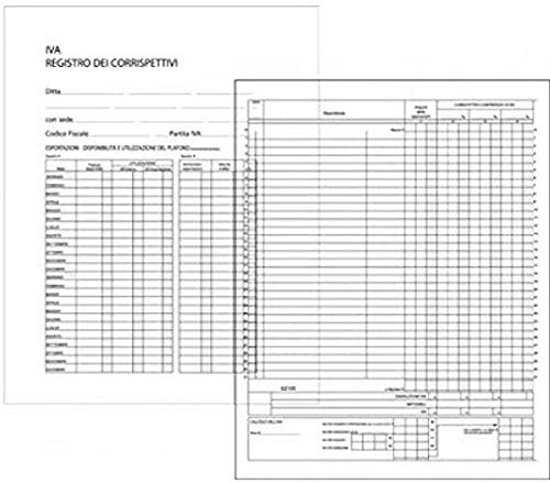 Edipro - E2106 - Registro IVA corrispettivi 47 pagine numerate f.to 31x24,5