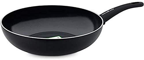 GreenChef Diamond Soft Grip Wok mit Antihaftbeschichtung, 28cm/3.6 Liter, PFAS-frei, Schwarz