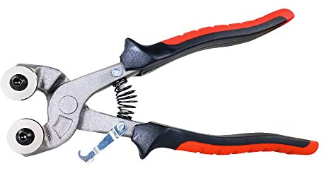 TILER Mosaikzange Glaszange Keramikfliesen-Schneidzange mit zwei Wolframkarbid-Ritzrad Brechzange für Glas, Keramik, Mosaik-Fliesen-Arbeitswerkzeug, 200mm 8126A-O