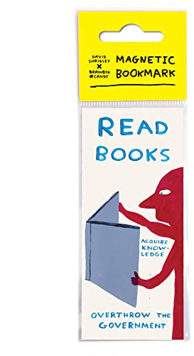 Official David Shrigley - Funny Bookmark - 'Read Books' - Magnetic Page Marker - Great Little Birthday Present Gift for Him Her - Perfect Christmas Xmas Stocking Filler - Sold by Brainbox Candy